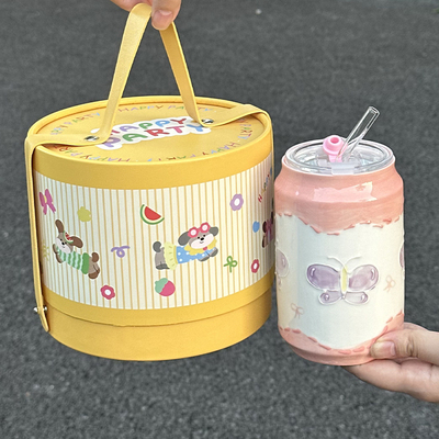 高颜值可爱蝴蝶结吸管水杯伴手礼