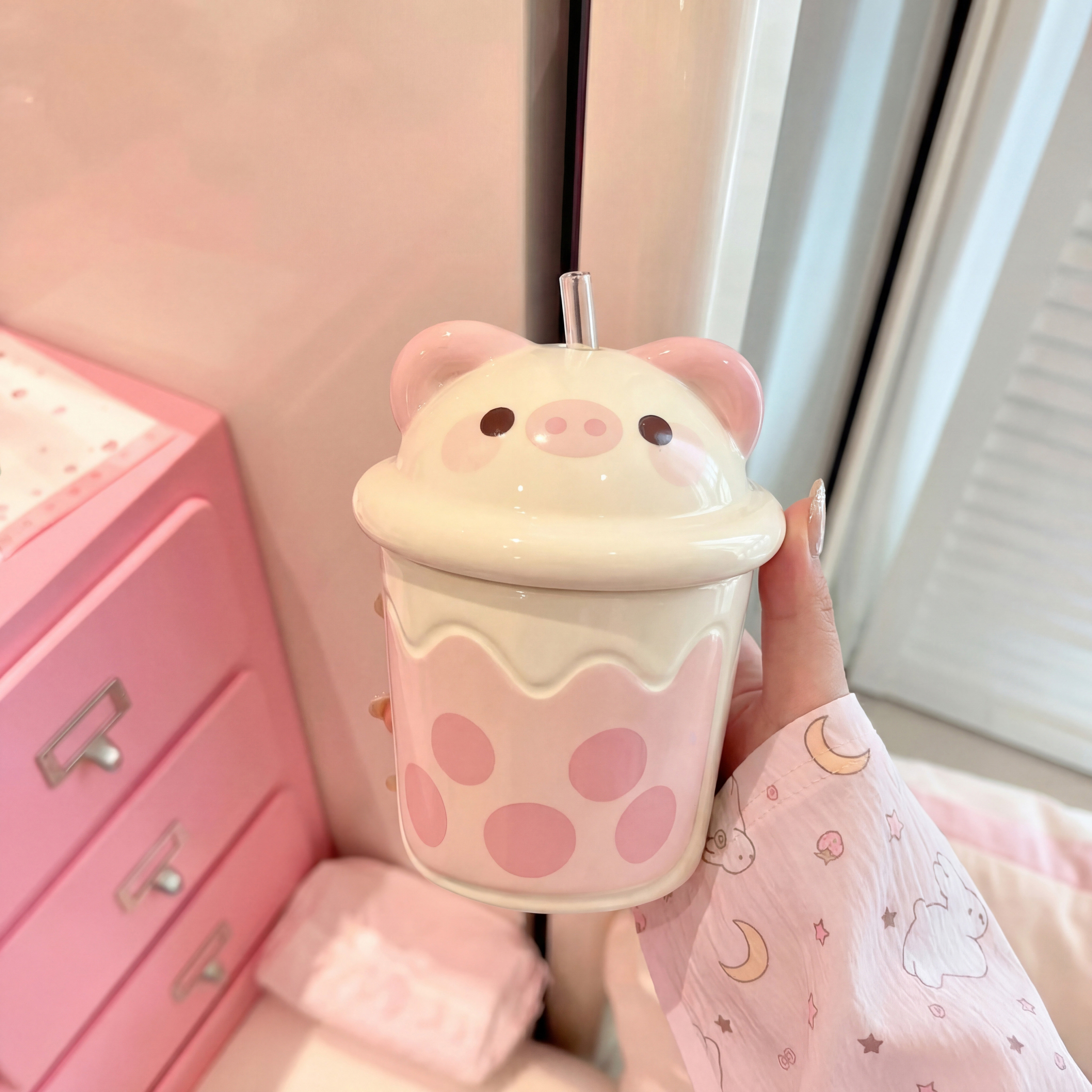 可爱马克杯女生喝水杯卡通小猪杯子礼盒陶瓷杯伴手礼女生生日礼物