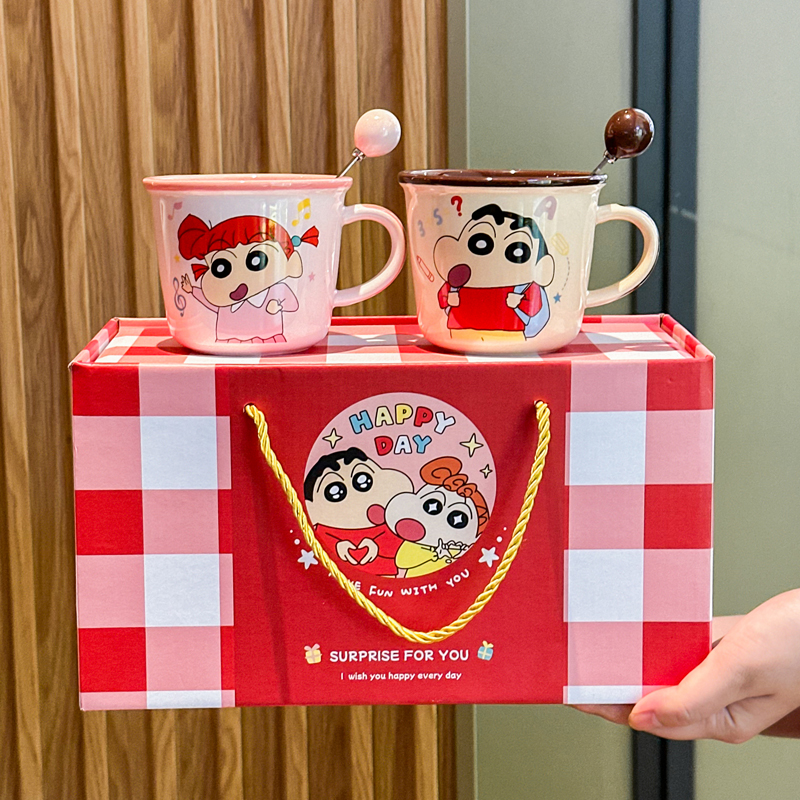 可爱蜡笔小熊一家四口陶瓷马克杯