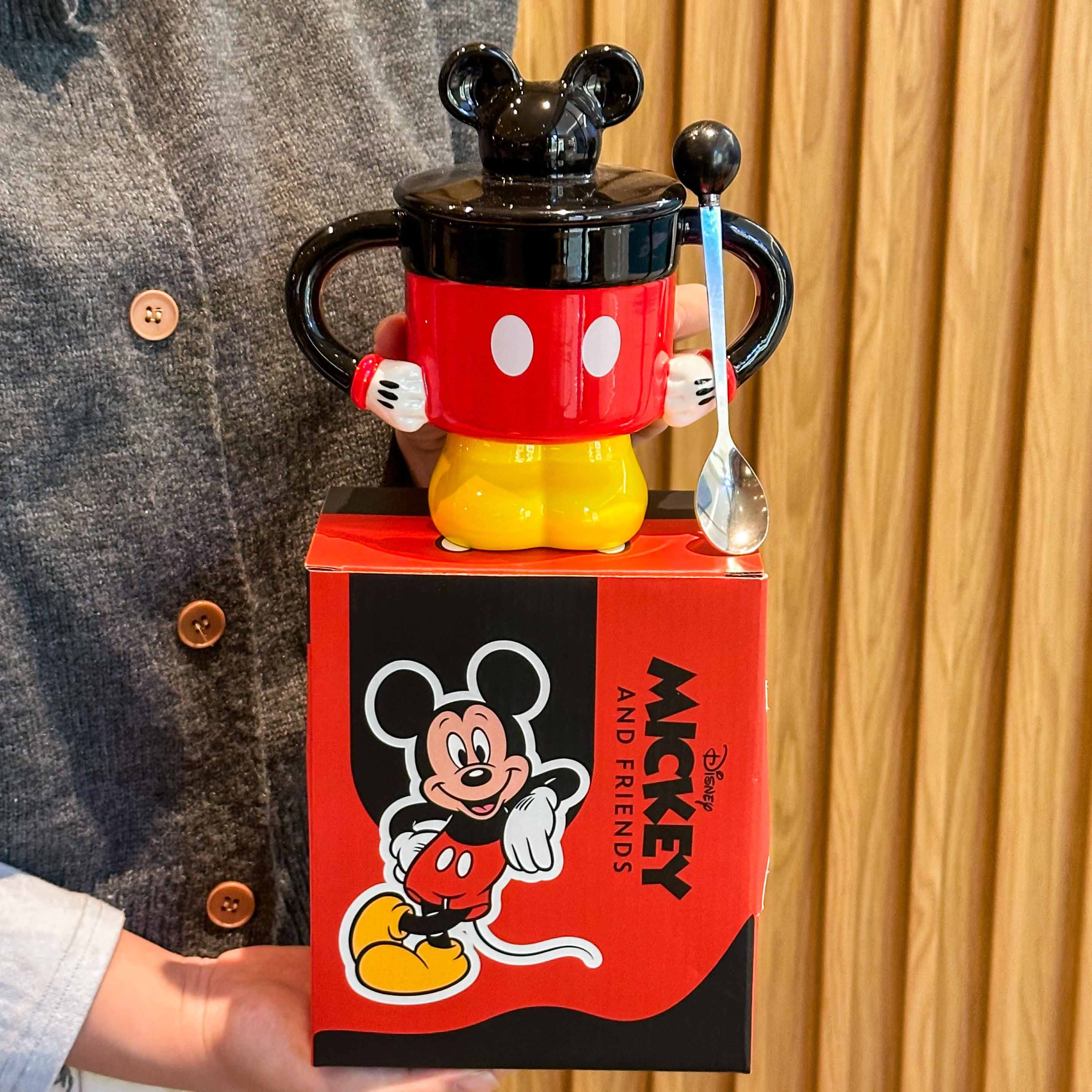 可爱高颜值米奇米妮水杯礼盒大容量陶瓷马克杯带盖送儿童生日礼物,餐饮具,马克杯,淘宝优惠券,粉丝福利购,淘宝优惠卷