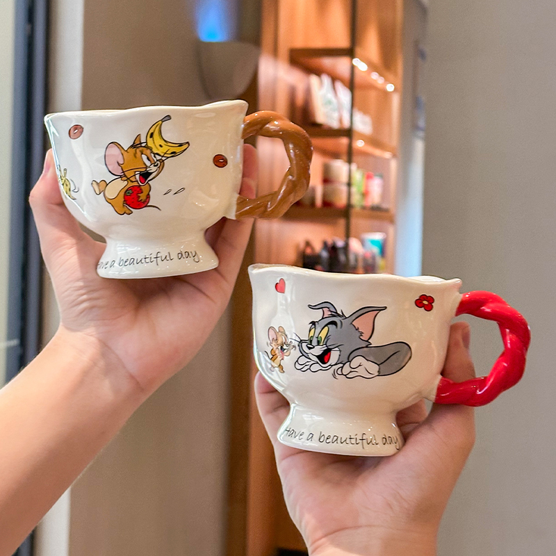 正版联名猫和老鼠情侣水杯伴手礼