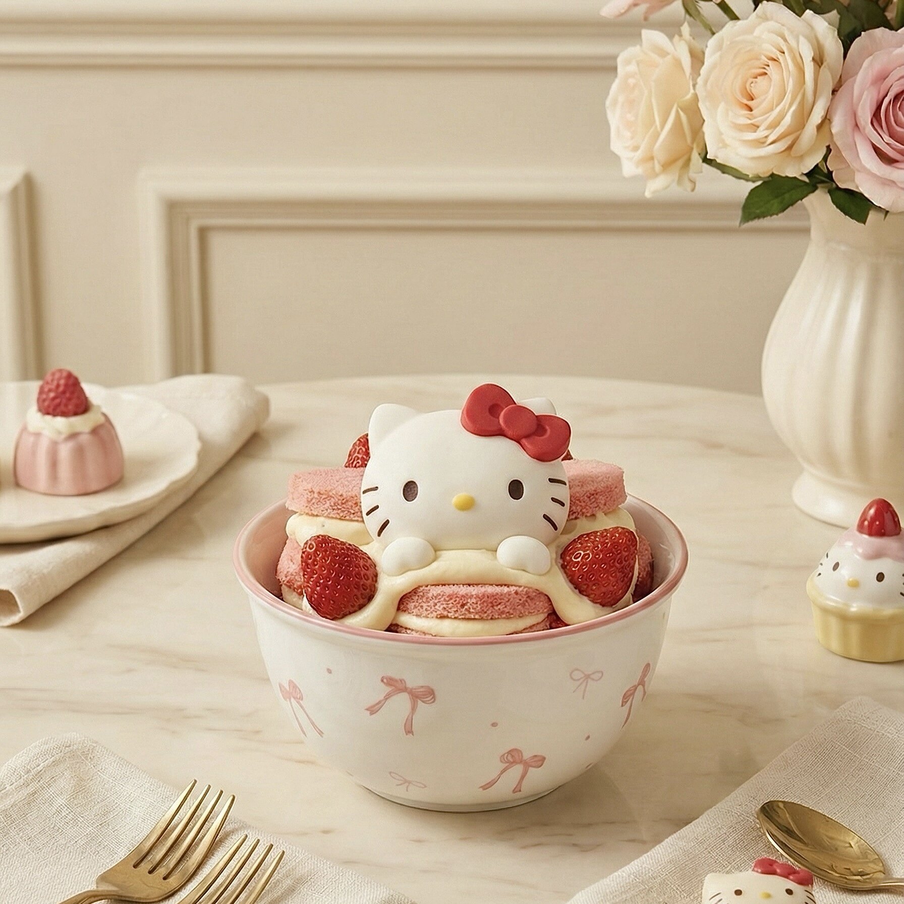 网红圣诞节2026helloKitty草莓碗图片