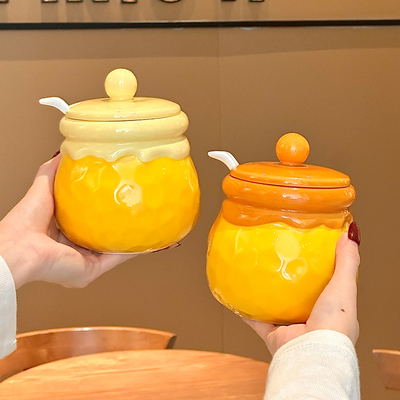 创意可爱陶瓷猪油罐釉下彩耐高温