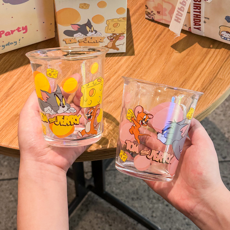猫和老鼠玻璃杯家用大容量喝水杯