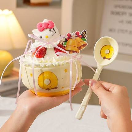 网红圣诞节hellokitty蛋糕装饰奶油蛋糕装扮生日插件2026新款摆件