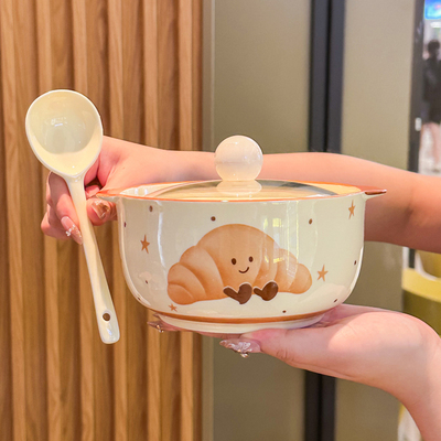 ins高颜值网红水果可颂陶瓷面碗