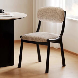 尚品轩新款法式复古风家用实木餐椅靠背椅卧室化妆凳ins风肖恩椅