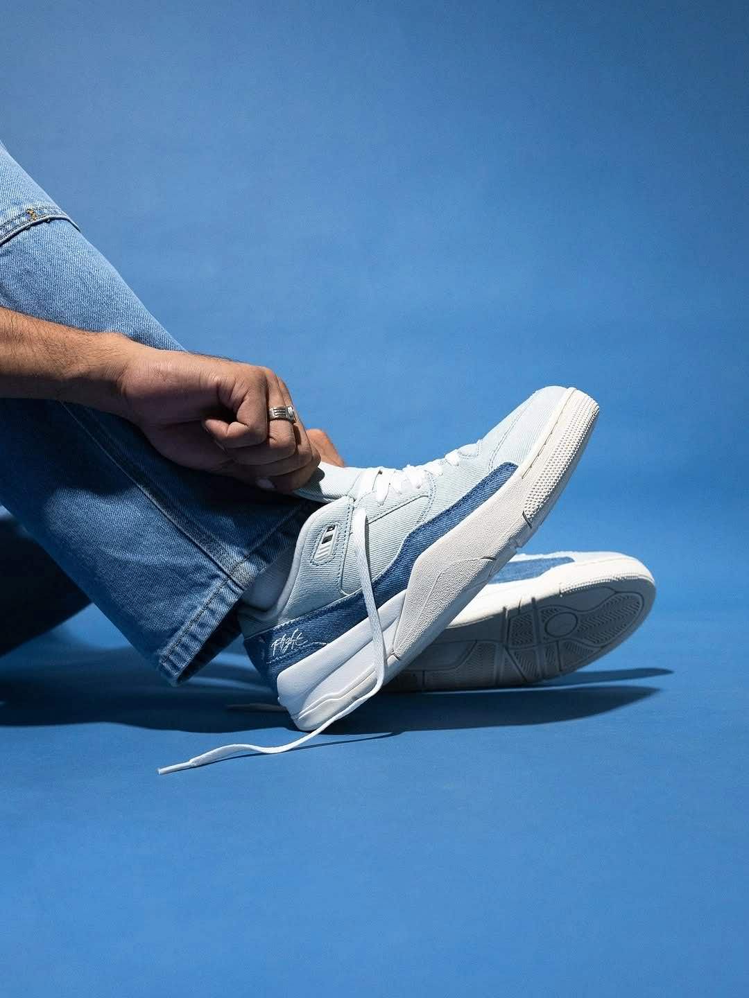 Nike耐克JORDAN FLIGHT COURT牛仔蓝运动篮球女鞋板鞋IB4414-100图片