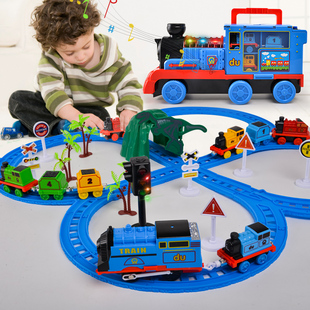 仿真小火车轨道爱德华合金磁力回力电动套装1-3岁男孩汽车玩具