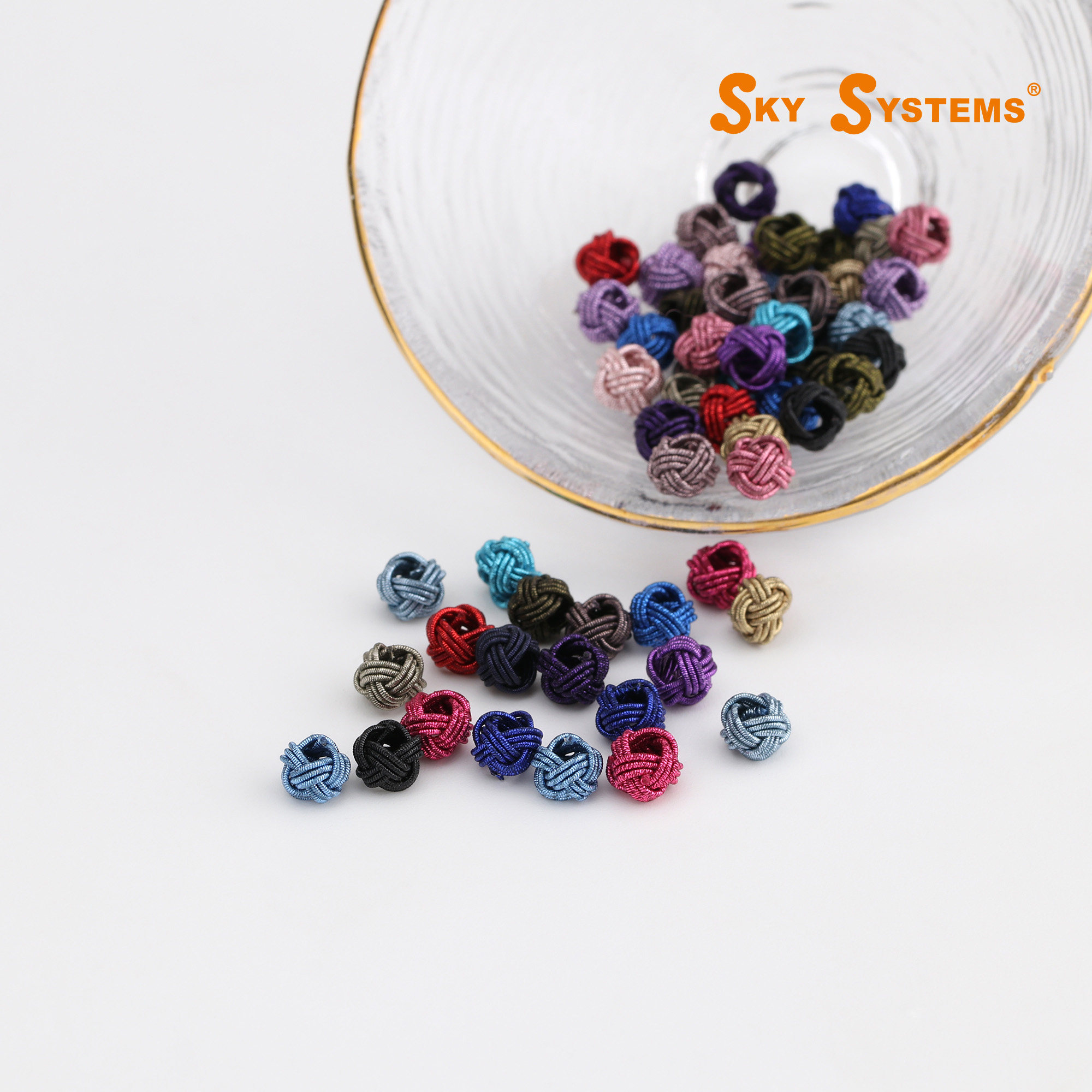 0mm彩金线球精品手工编织菠萝球隔珠 3元/个 10个起包邮