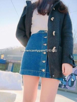 包臀裙americanapparel扣子