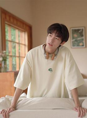 A先生短袖t恤男夏季新款270g男生宽松白色男士青少年半袖休闲