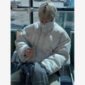 街头潮流保暖加厚羽绒服男短款 美式 面包服外套 2023冬季 雀斑男装