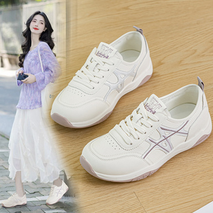 女鞋 大码 41到43休闲板鞋 学生厚底运动鞋 2026年春季 轻便小白鞋 新款