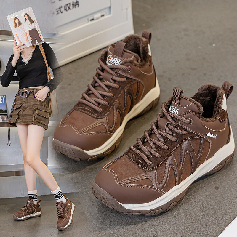 加绒大码女鞋41—43厚底运动休闲老爹鞋休闲保暖雪地靴登山棉鞋潮,女鞋,时尚休闲鞋,淘宝优惠券,粉丝福利购,淘宝优惠卷