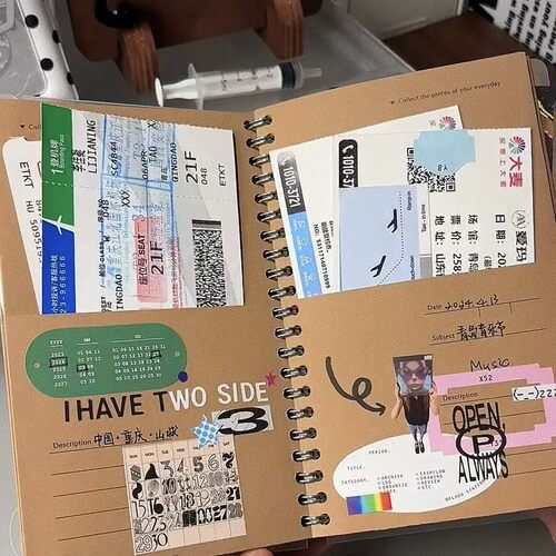 小红书同款A5牛皮纸袋鼠本复古ins旅行票据手账diy收纳册存档纸袋