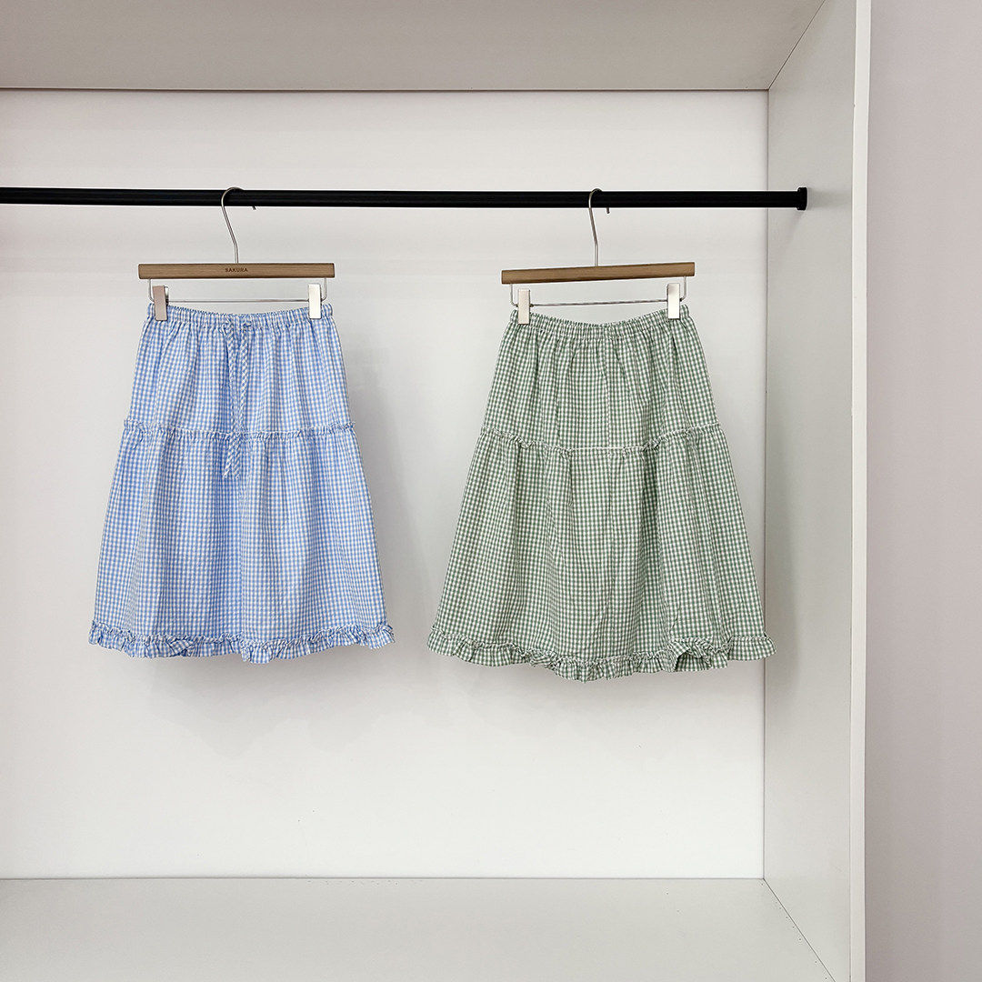 复古减龄感松紧腰系带木耳边拼接遮跨半身裙女夏季百搭外穿包臀裙