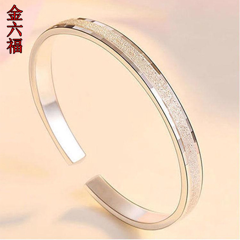 送女友银手镯开口银手镯s925女图片