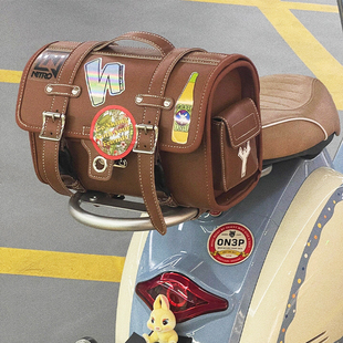 电动车后尾箱复古防水踏板车摩托车储物收纳通用工具包后座包挂包