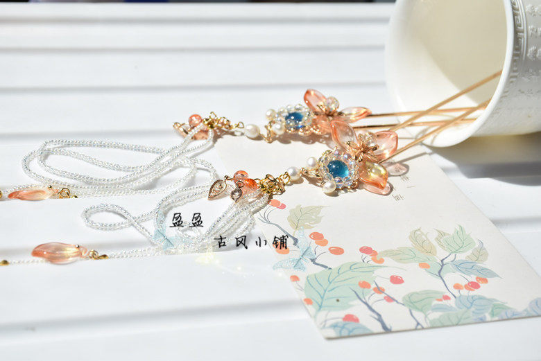 原创王者荣耀大乔沧海之矅衍生款发簪流苏发夹流苏饰品头饰