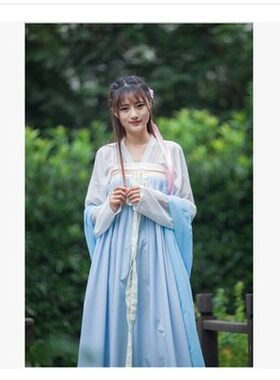 汉服仙女对襟齐胸襦裙广袖古装