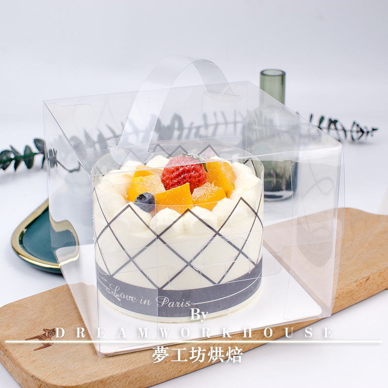 4四寸迷你全透明手提爆浆包装盒