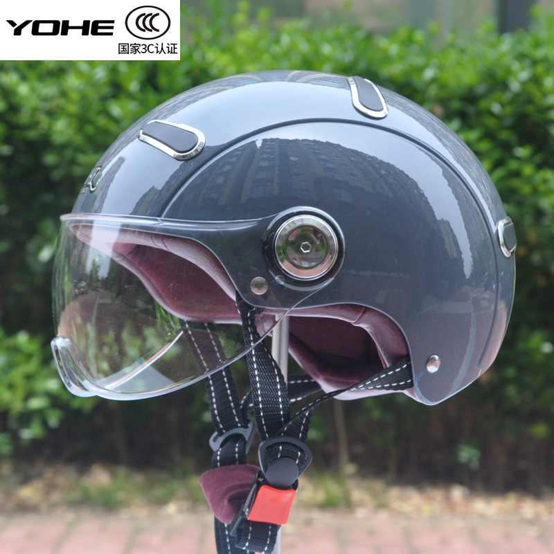 3C认证永恒头盔电动摩托车半盔成人男女四季通用时尚轻便夏季防晒