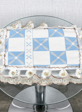 新款欧式机顶盒盖布路由器盖巾蕾丝粉色紫色灰色绿色定制冰箱蕾丝