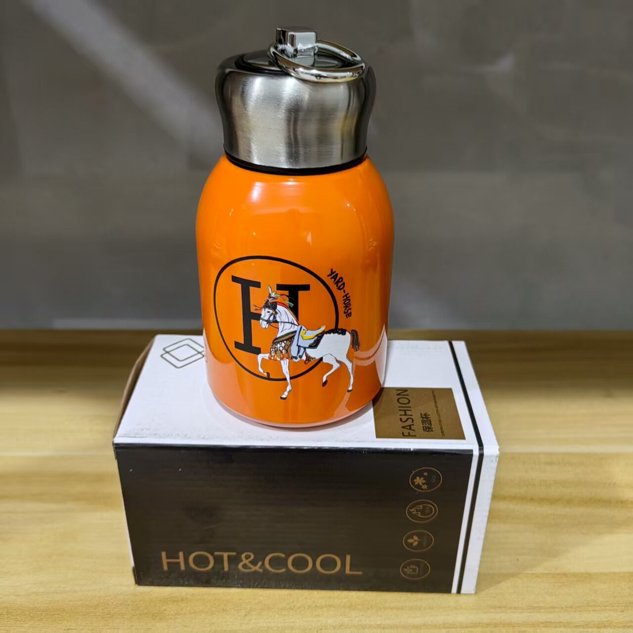创意316不锈钢小胖丁保温杯高颜值迷你简约小肚杯带提环水杯轻奢