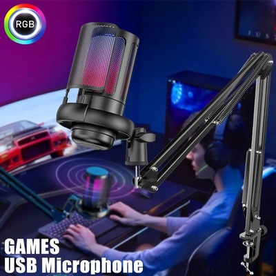 ME6S USB Condenser Gaming Microphone Kit,Plug and Play