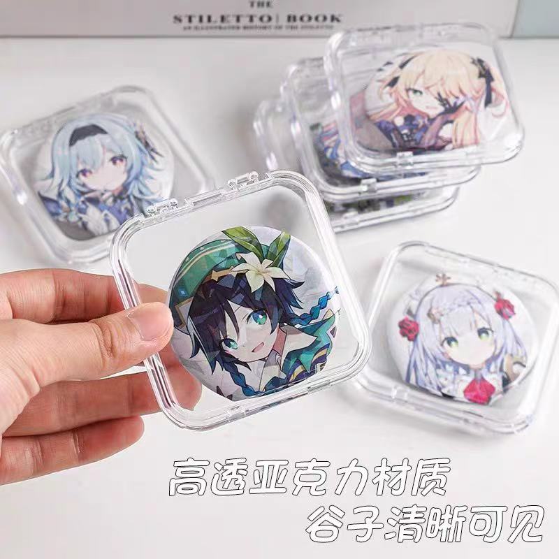 吧唧收纳盒子干燥剂穿戴甲透明吧唧盒美甲收纳盒美甲打包盒