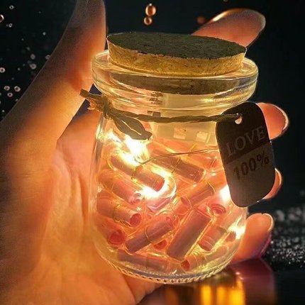 胶囊情书DIY手工许愿瓶星星瓶送男朋友的生日礼物走心胶囊情话