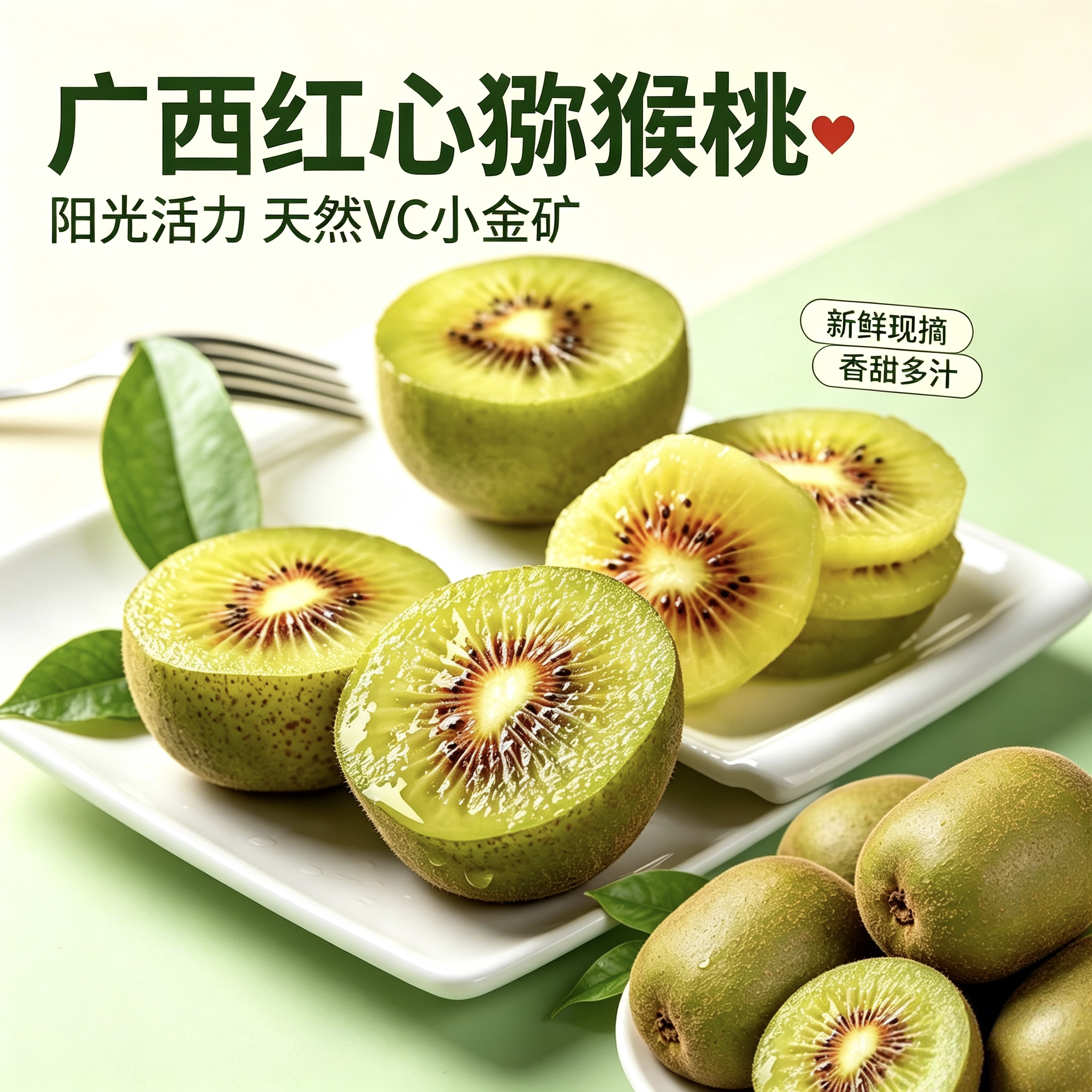 有机红心猕猴桃广西乐业县老树新鲜水果果园直发