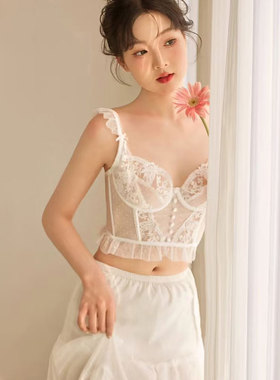 蕾丝吊带背心女内搭2025新款性感美背白色西装打底鱼骨上衣外穿