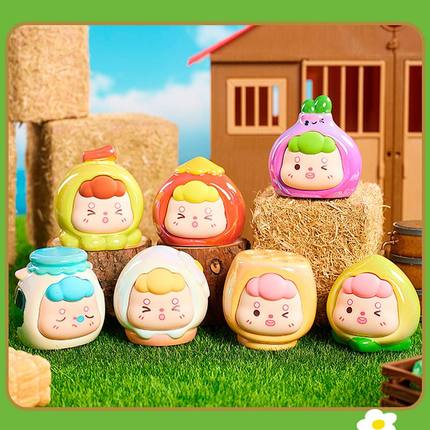新pupu庄园农场盲盒树脂大萌粒手办桌面家居装饰树脂摆件生日礼物
