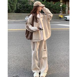 女宽松遮肚显瘦两件套胖mm2 大码 卫衣休闲运动套装 时尚 300斤 秋季