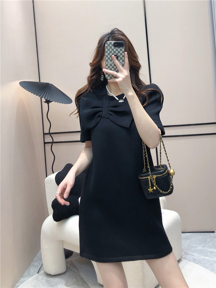 夏季必备设计感小香风T恤裙大码