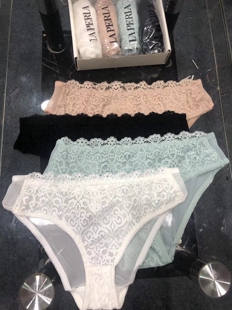 贵妇夏季La纯原尾货维斯蕾丝中腰内裤无痕绣花网面性感三角裤女生