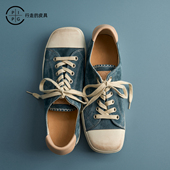 方头做旧擦色厚底休闲板鞋 PIPG复古水洗翻毛皮帆布鞋 男女款 2026