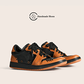 PIPG水洗马皮鞋 女原创复古真皮手工厚底透气运动鞋 子男鞋 休闲板鞋