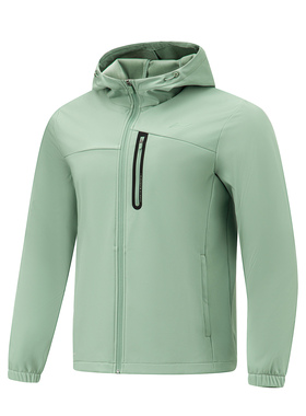 Lining/李宁正品冬季男子健身系列纯色连帽加绒夹克外套AFDT631-3