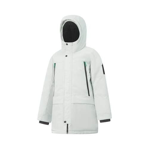 李宁正品2025新款女大童防泼水宽松休闲保暖连帽羽绒服YYMV012