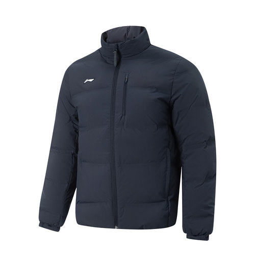 李宁正品男子反光保暖立领羽绒服