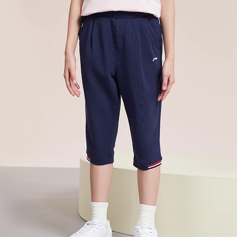 李宁正品运动生活系列男小童宽松透气运动休闲七分卫裤YKQT031-1,童装/婴儿装/亲子装,裤子,淘宝优惠券,粉丝福利购,淘宝优惠卷