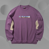 男子圆领时尚 反伍BADFIVE联名款 宽松上衣AWEP031 新款 李宁卫衣男士