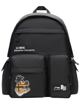 李宁正品男女情侣同款时尚双肩背包书包运动休闲收纳包 ABSS063