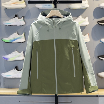 李宁正品2025秋季新款男女款户外防风宽松连帽冲锋衣AEMV033-5