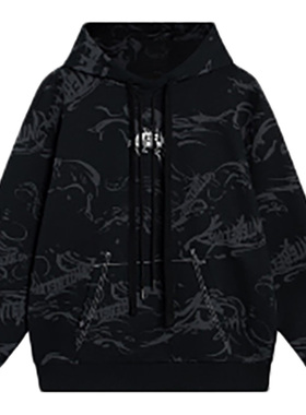 Lining/李宁正品男女同款时尚休闲舒适运动套头连帽卫衣AWDSI43