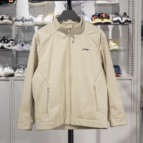 李宁正品健身系列新款男子防风立领耐磨户外运动外套AJDV129-2