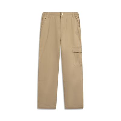 李宁正品韦德系列男子时尚百搭经典复古透气梭织直筒长裤AKXV271